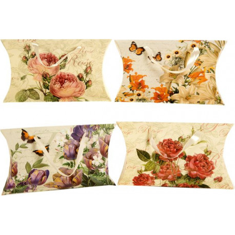 Boite cadeaux 'FLORAL BOUTIQUE' (30x18.5x5.5 cm), 4 modèles ass.
