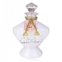 MONACO 150ml, Blanc nacré pailleté, déco : Ruban Rose