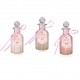 CLARA 120ml, Rose métallique brillant/Transparent à paillettes cœurs roses/Blanc