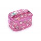 Trousse de toilette vanity en PVC pailleté CHIEN (15x10.5x10 cm)