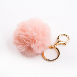 Porte Clés Pompon Abricot bullechic