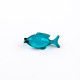 Perles Poisson transparent turquoise