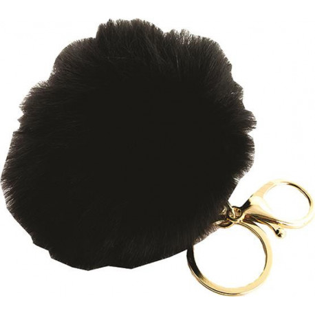 Porte Clés Pompon Noir