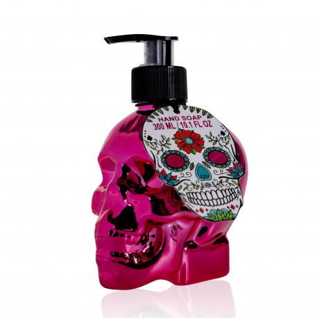  350580-tentation-cosmetic-distributeur-savon-liquide-tete-mort-rose-profil
