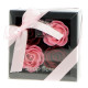 Coffret contenant 4x4g Roses en papier de savon