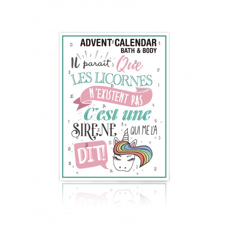 Grossiste Calendrier de l'Avent Cosmétiques LICORNE