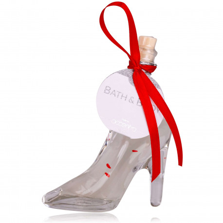 CHAUSSURE 40ml Transparent à paillettes cœurs rouges