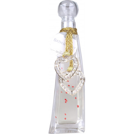 INVICTA 190ml Transparent à paillettes cœurs rouges