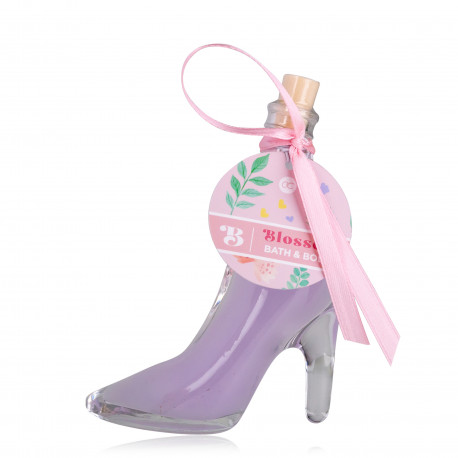 CHAUSSURE 40ml, Violet nacré, déco : Ruban effet dentelle rose