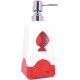 Distrubiteur savon liquide 430ml, rouge transparent